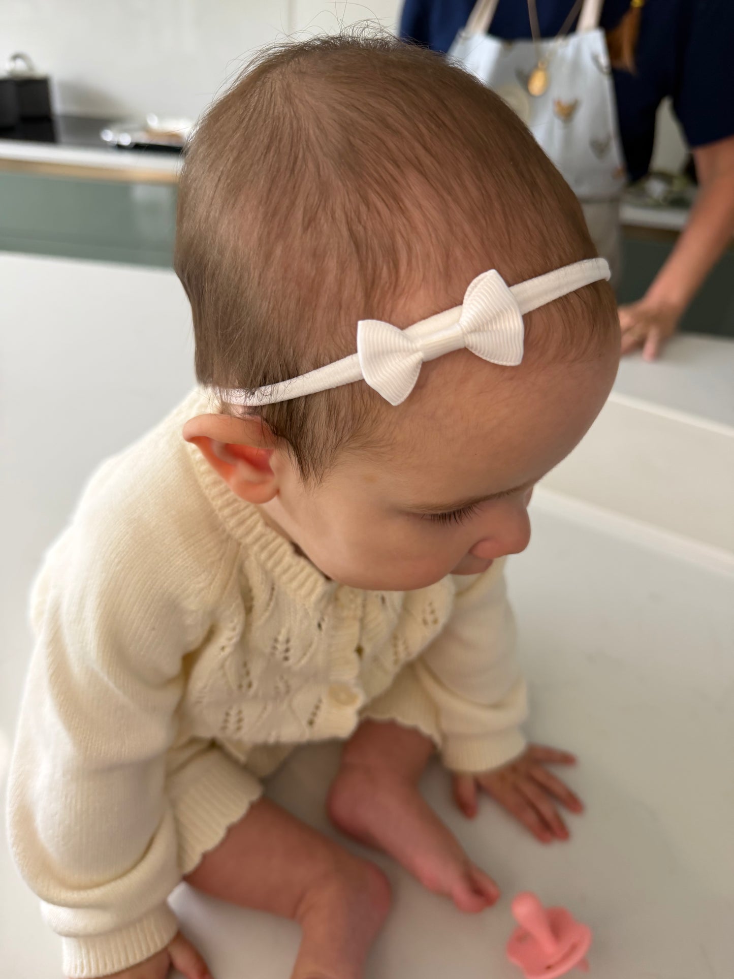 Pearl White Tiny Treasure Bow