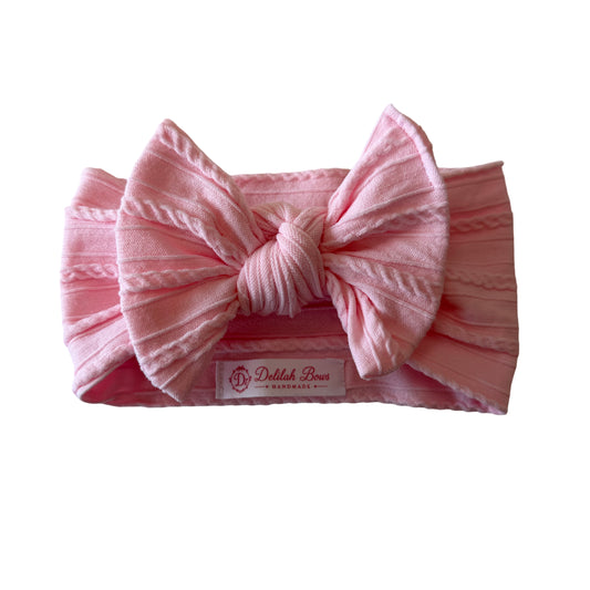Baby Pink Sweetheart Bow Headband