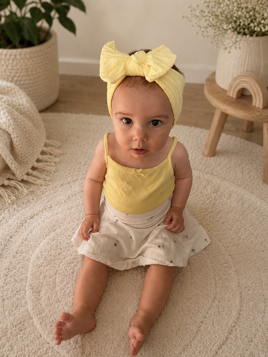 Lemon Drop Sweetheart Bow Headband