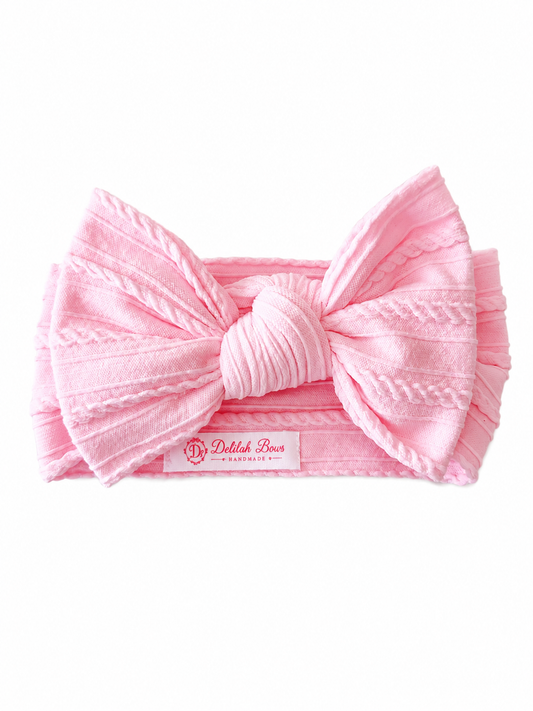 Baby Pink Statement Bow Headband