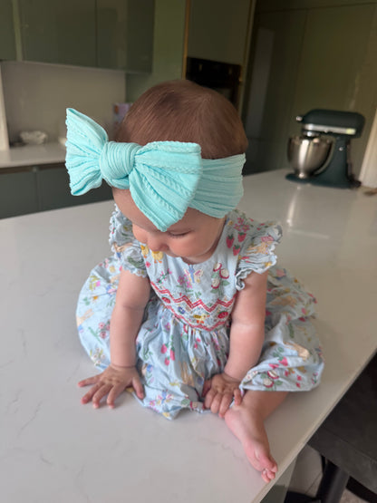 Sky Blue Statement Bow Headband