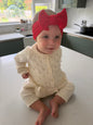 Scarlet Red Sweetheart Bow Headband
