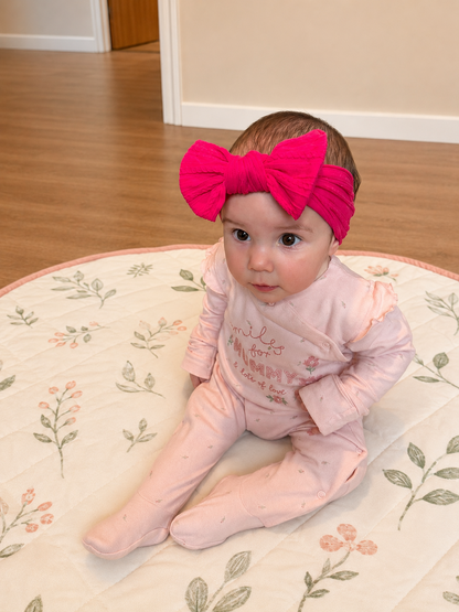 Fuchsia Sweetheart Bow Headband