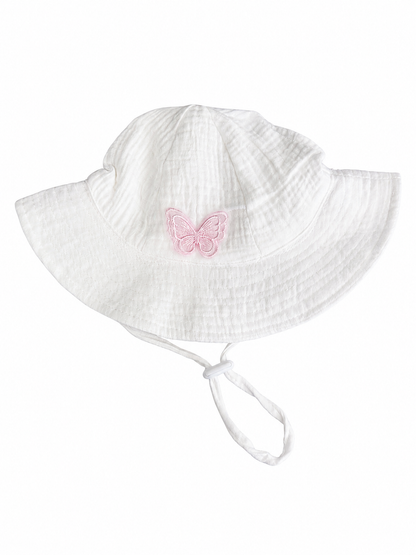 White Butterfly Summer Sun Hat
