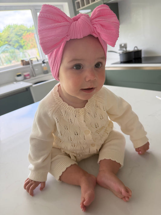 Bubblegum Pink Statement Bow Headband