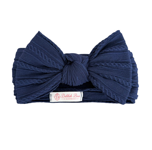 Midnight Navy Statement Bow Headband