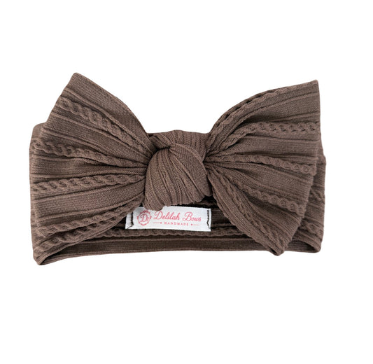 Mocha Statement Bow Headband