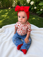 Scarlet Red Statement Bow Headband
