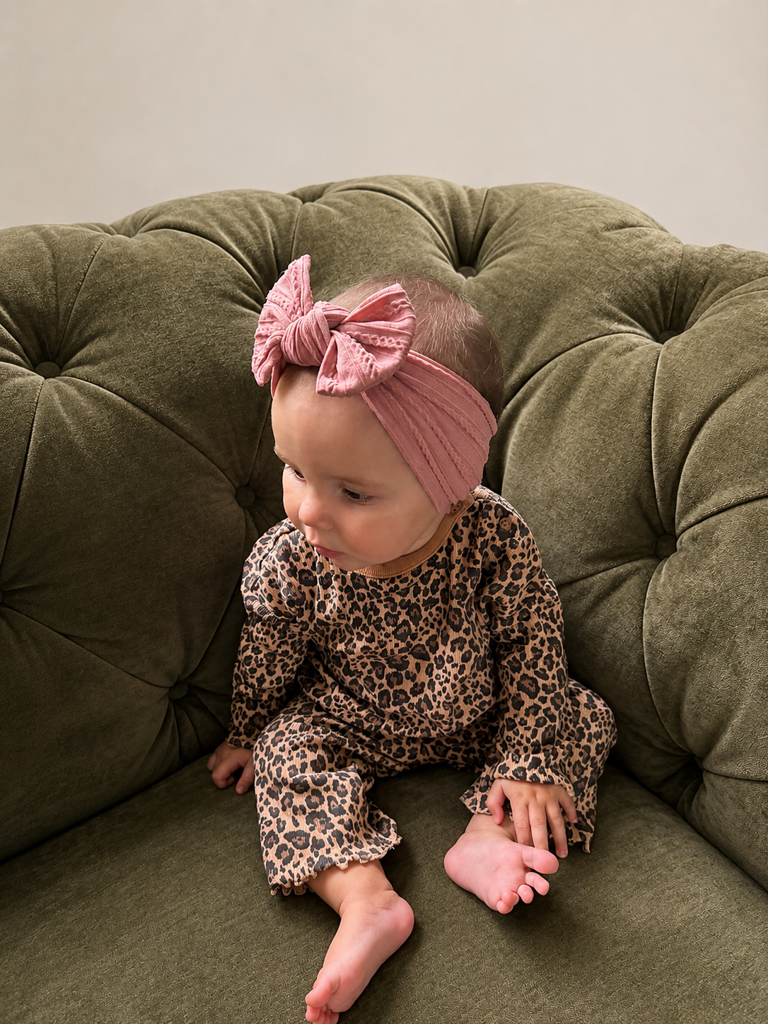 Vintage Pink Sweetheart Bow Headband