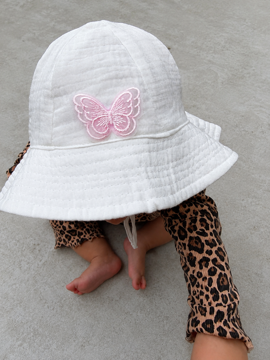 White Butterfly Summer Sun Hat