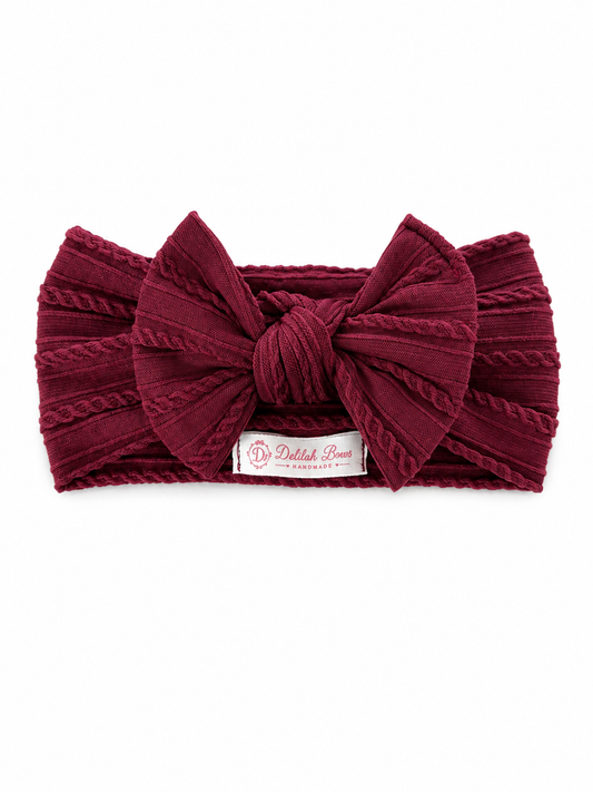 Mulberry Sweetheart Bow Headband