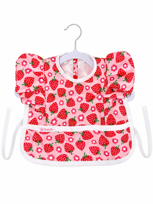 Strawberry Garden Sleeveless Bib - White Trim