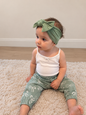 Sage Sweetheart Bow Headband