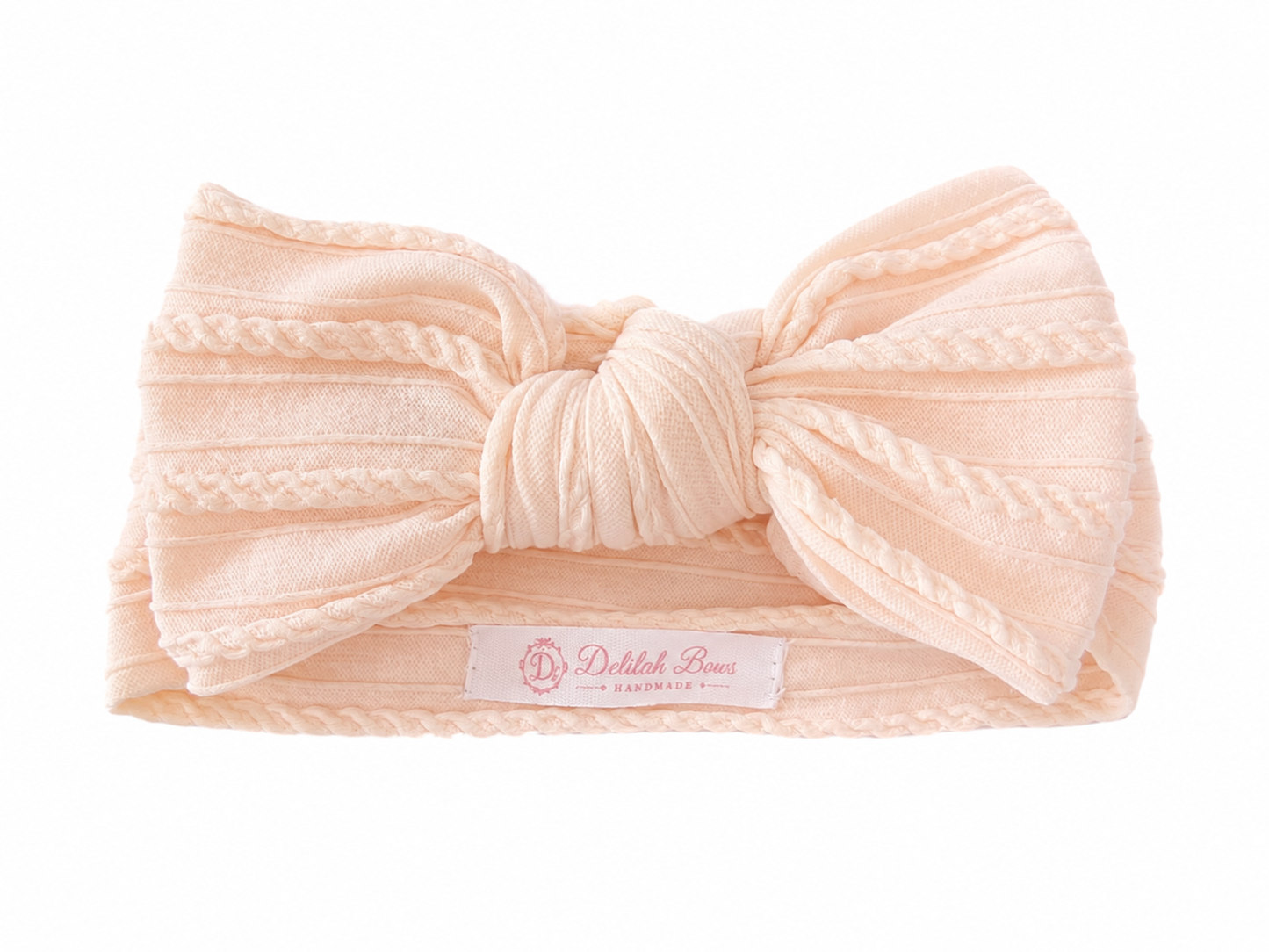 Peach Cloud Statement Bow