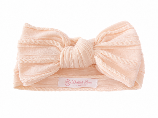 Peach Cloud Statement Bow Headband