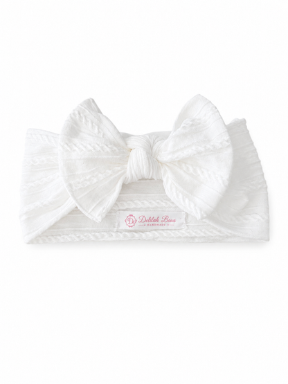 Pearl White Sweetheart Bow Headband