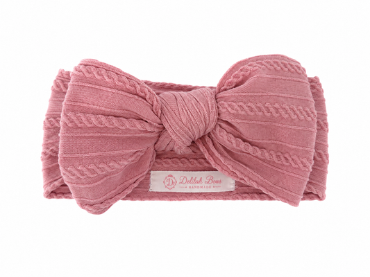 Vintage Pink Statement Bow Headband