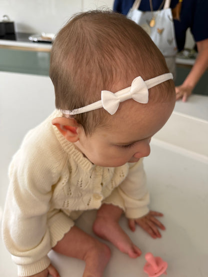 Pearl White Tiny Treasure Bow